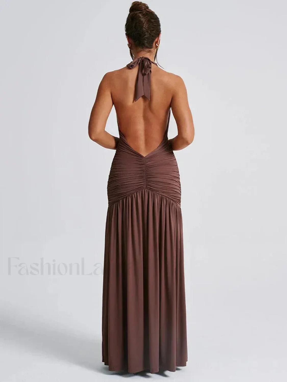 Split Deep V Neck Maxi Dress