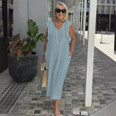 Ruffle Sleeve V-Neck Pocket Midi Dress 7