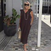 Ruffle Sleeve V-Neck Pocket Midi Dress 8