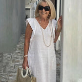 Ruffle Sleeve V-Neck Pocket Midi Dress 3