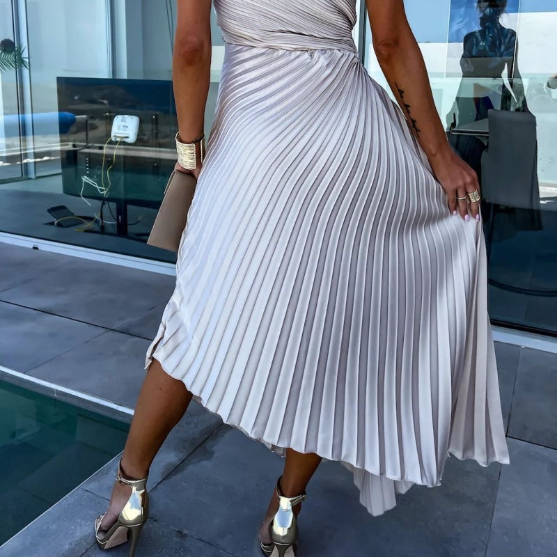 Amira Aesthetic Maxi Dress with Hemstitch Premium Wardrobe Essential