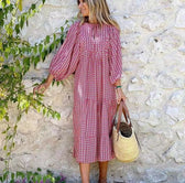 V-Neck Puff Sleeve Tiered Maxi Dress 8