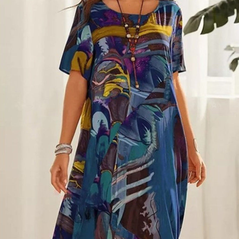 Amara | luxurious mulberry silk breeze dress Blue