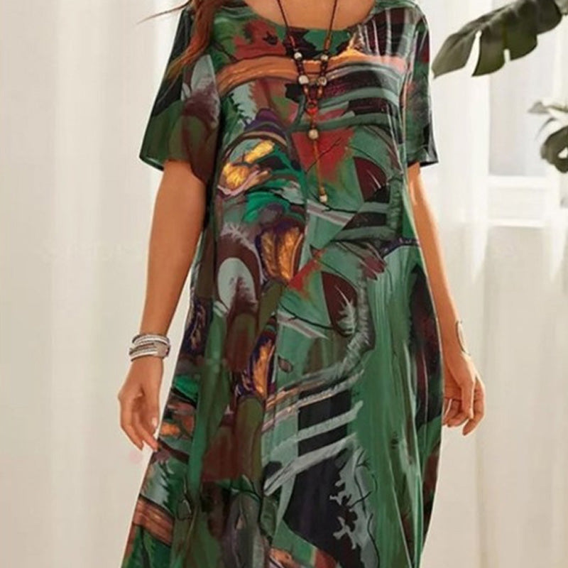 Amara | luxurious mulberry silk breeze dress Green