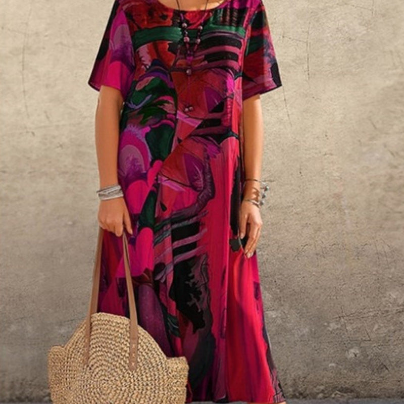 Amara | luxurious mulberry silk breeze dress Red