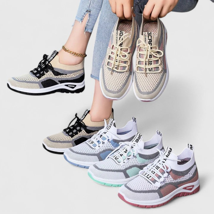 Mesh Lace Up Low Top Running Sneakers