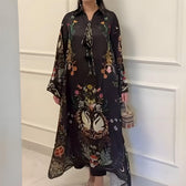 Floral Chiffon Long Sleeve Maxi Dress 2