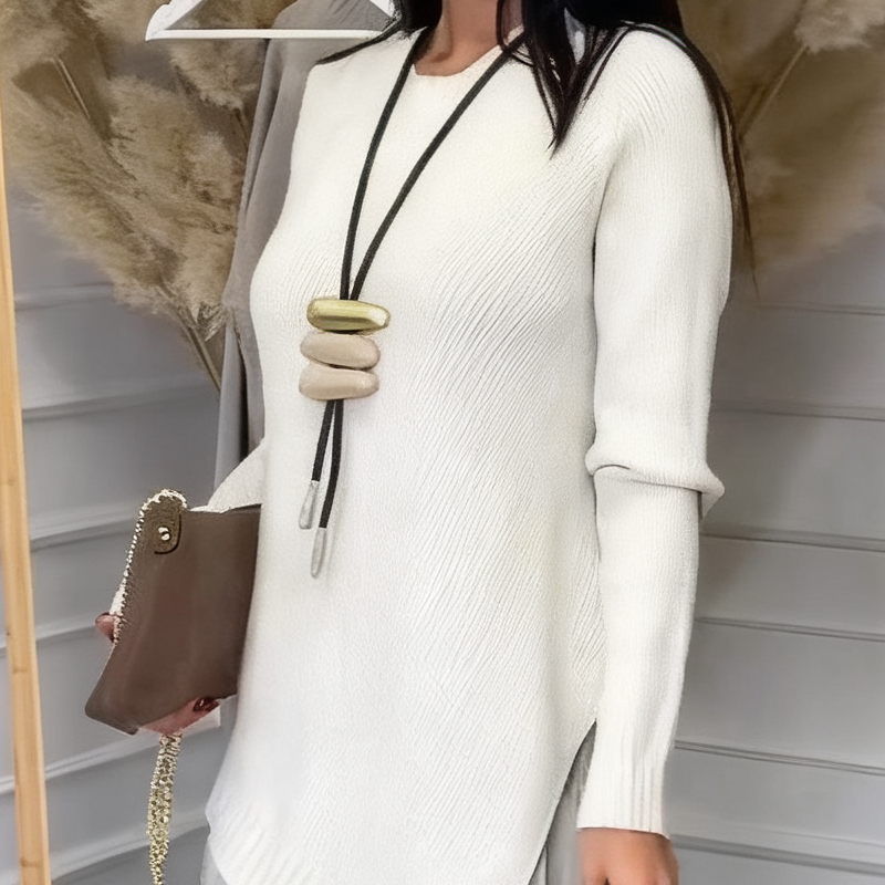 Knit Sweater and Pleated Tulle Midi Two Piece Set 3