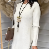 Knit Sweater and Pleated Tulle Midi Two Piece Set 3