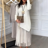 Knit Sweater and Pleated Tulle Midi Two Piece Set 7