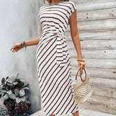 High Neck Cap Sleeve Ruched Bodycon Maxi Dress 7