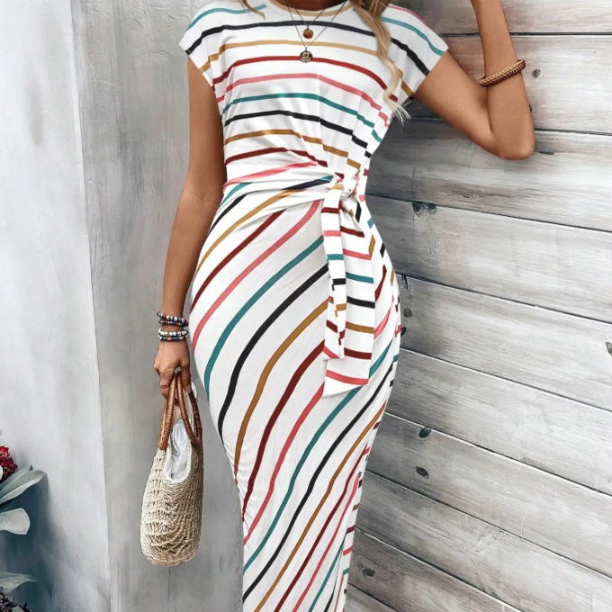High Neck Cap Sleeve Ruched Bodycon Maxi Dress 11