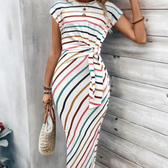 High Neck Cap Sleeve Ruched Bodycon Maxi Dress 11