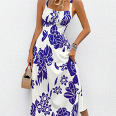 Floral Square Neck A-Line Midi Dress 6
