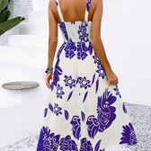Floral Square Neck A-Line Midi Dress 7