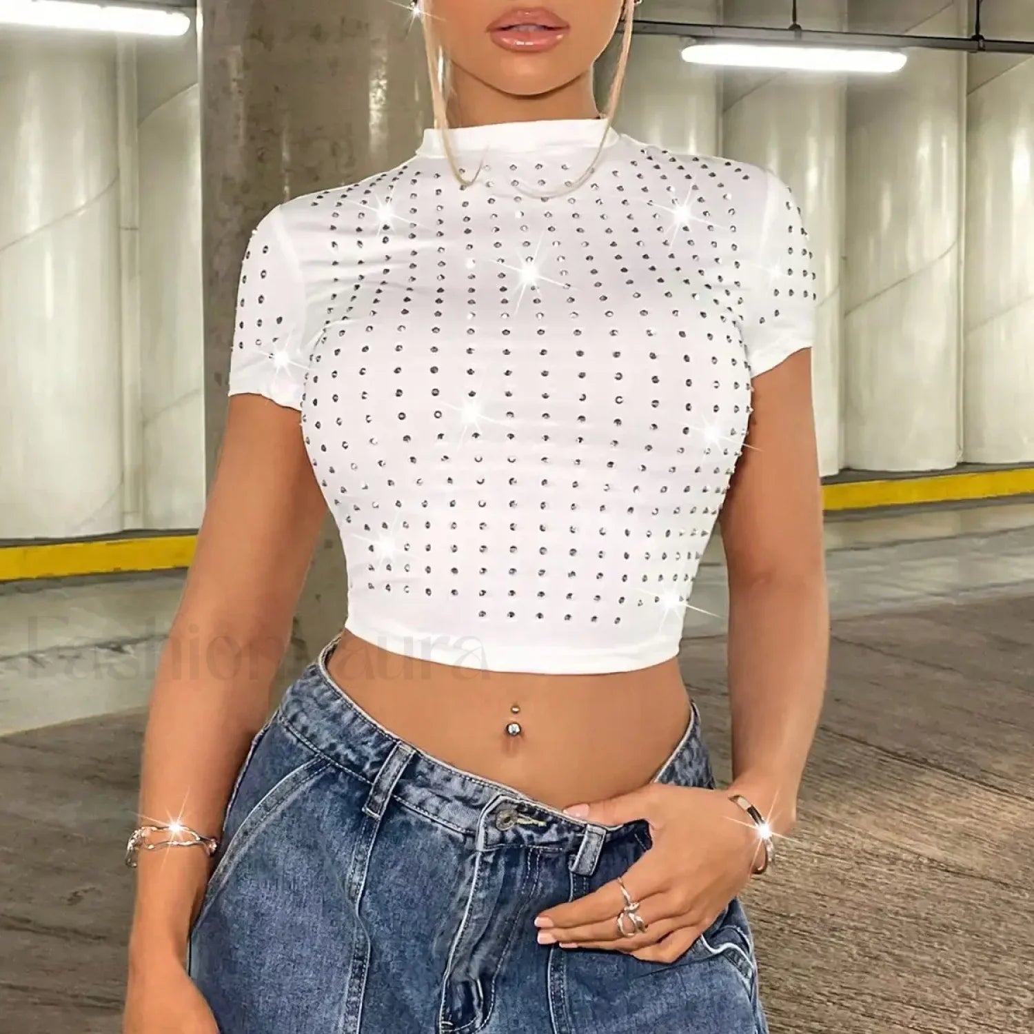 Spring Summer Sweet Spice Girl Slimming Crop Top