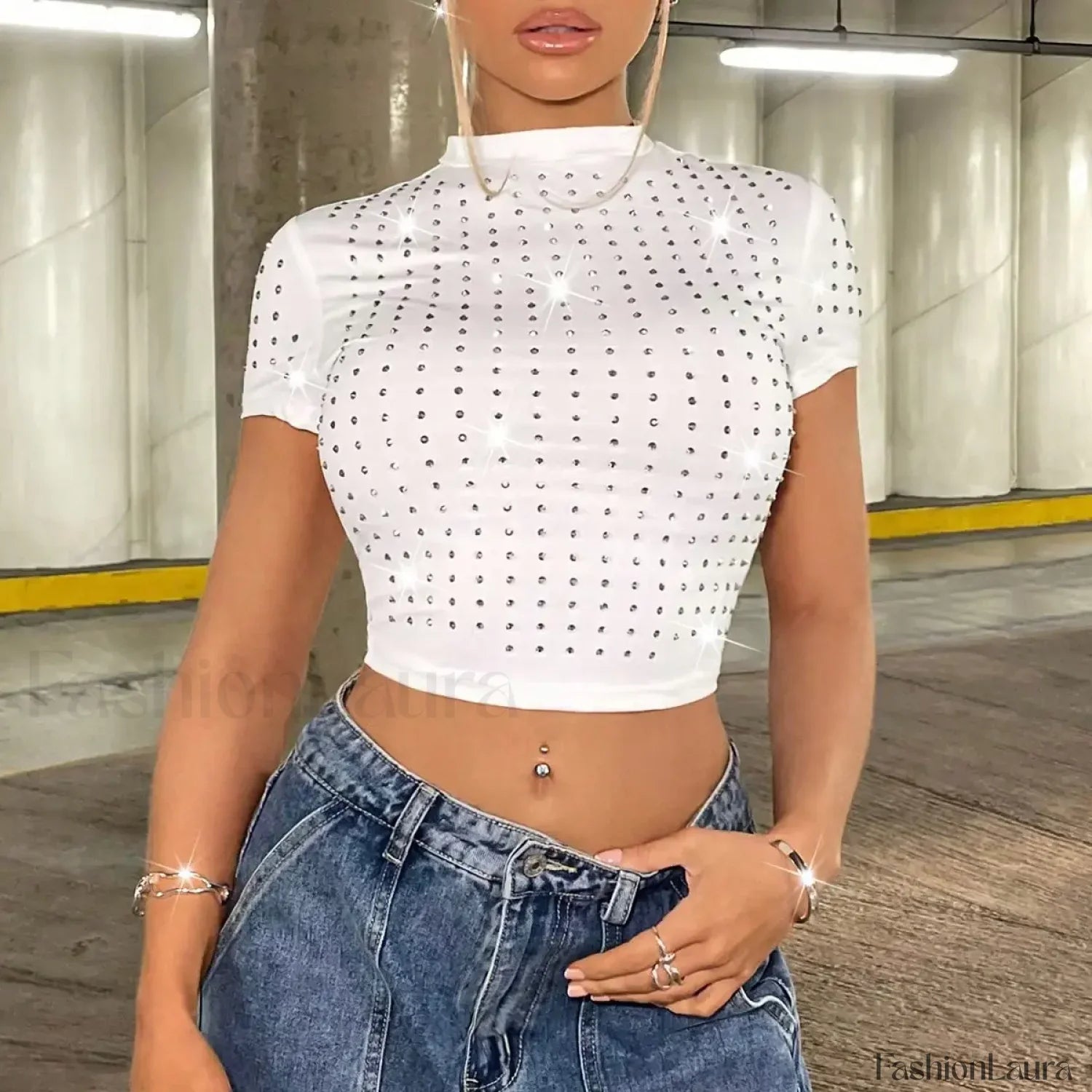 Spring Summer Sweet Spice Girl Slimming Crop Top