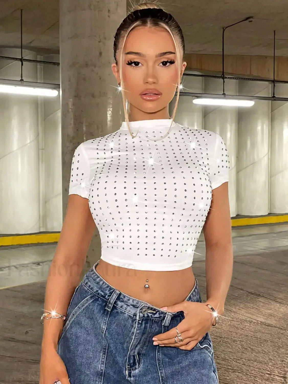 Spring Summer Sweet Spice Girl Slimming Crop Top