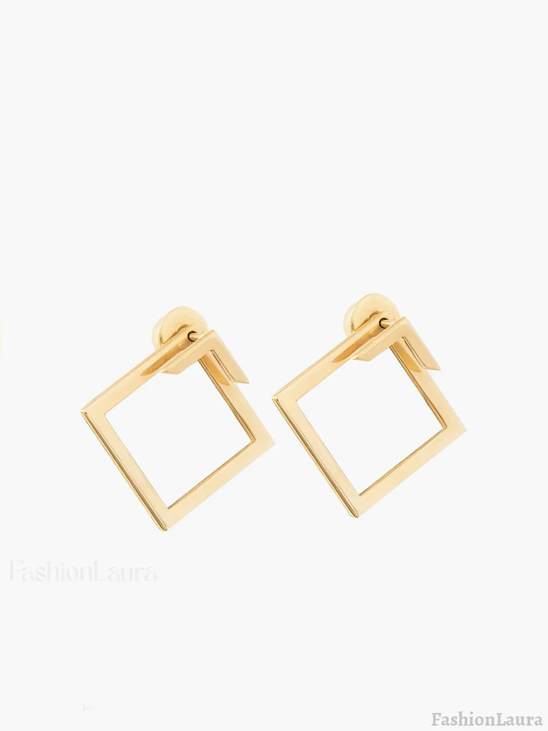 Square Geometric Stud Earrings