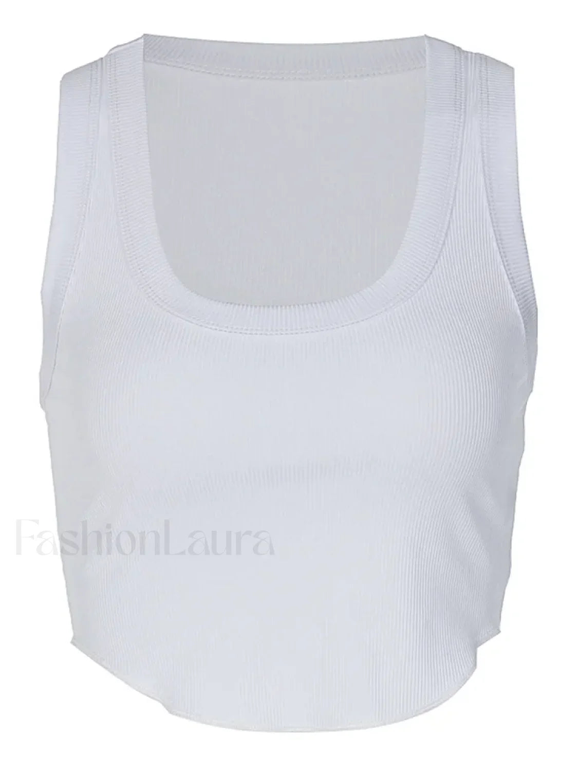 Square Neck White Sexy Goth Vacation Crop Top