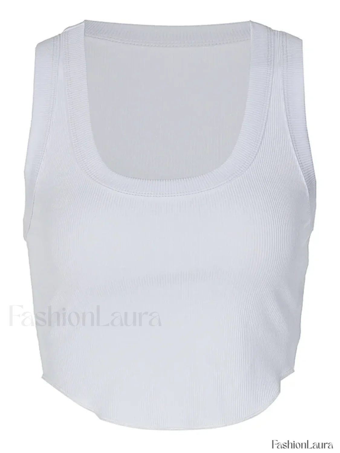 Square Neck White Sexy Goth Vacation Crop Top