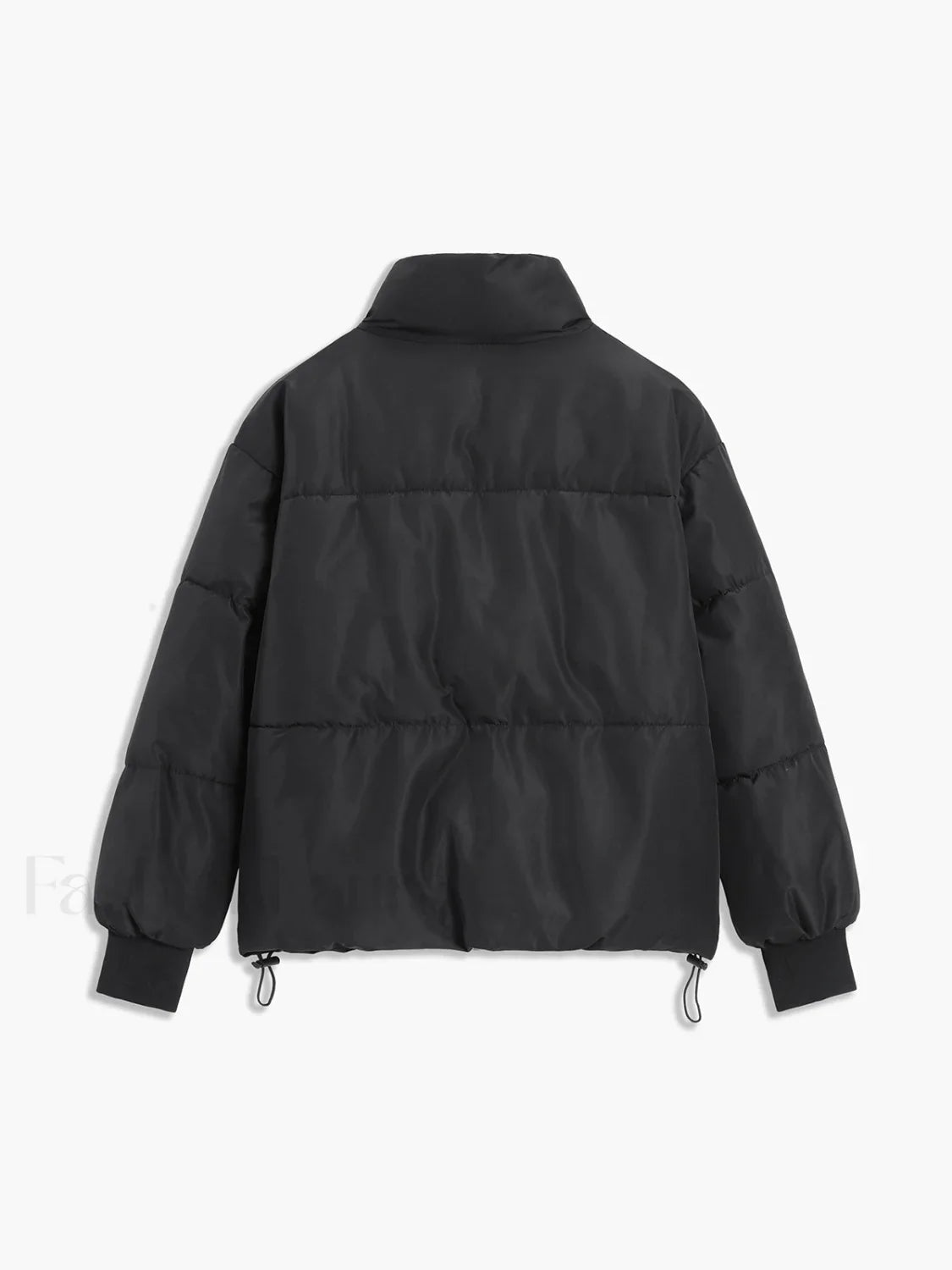 Stand Collar Zip Trendy Up Puffer Coat