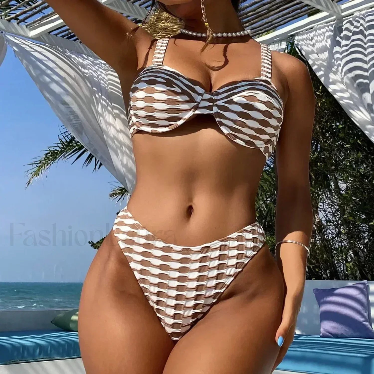 Steel Support Spicy Gather Bikini Set