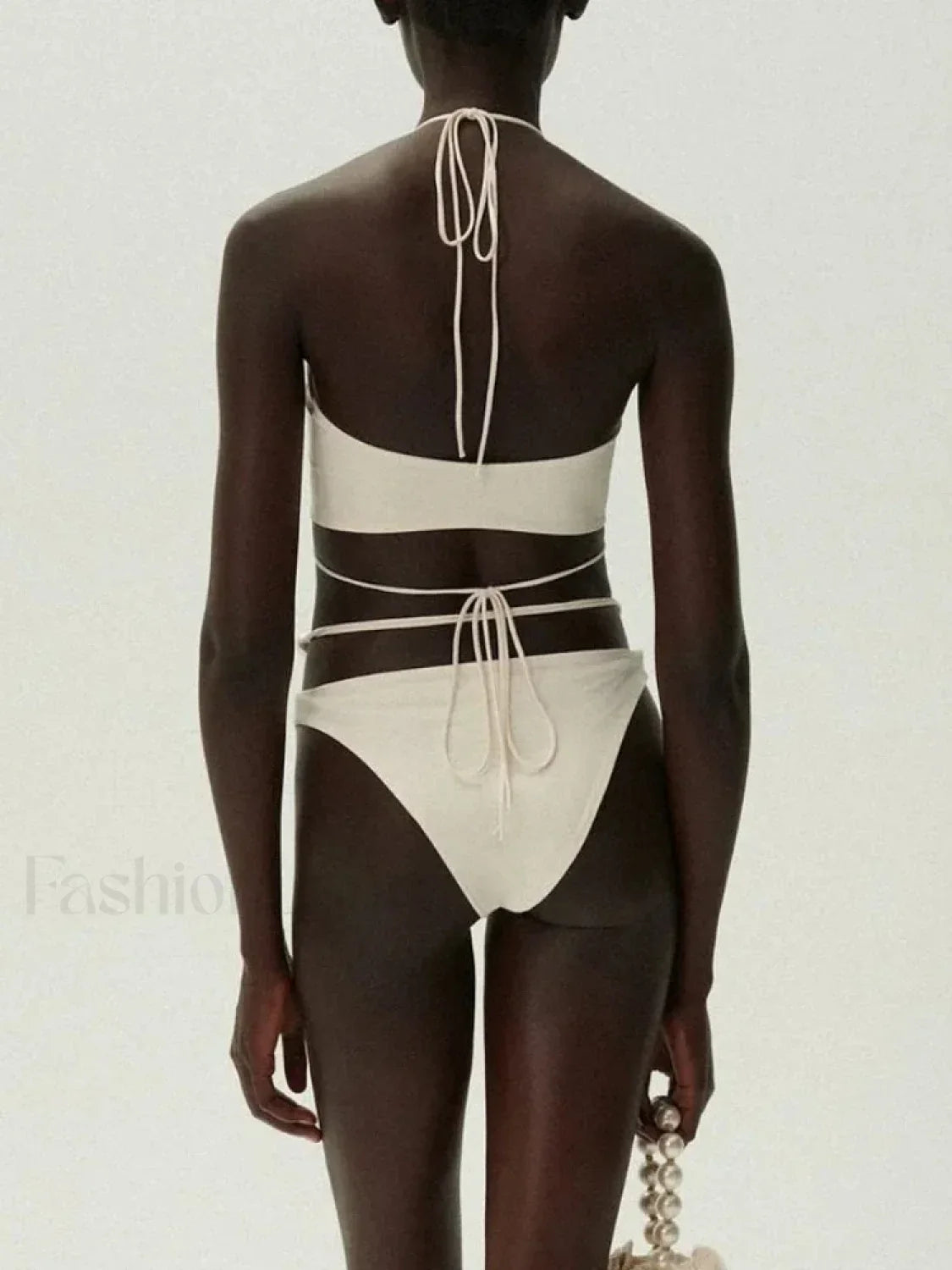 Strap Swimsuit Pearl Magda Bikini Set