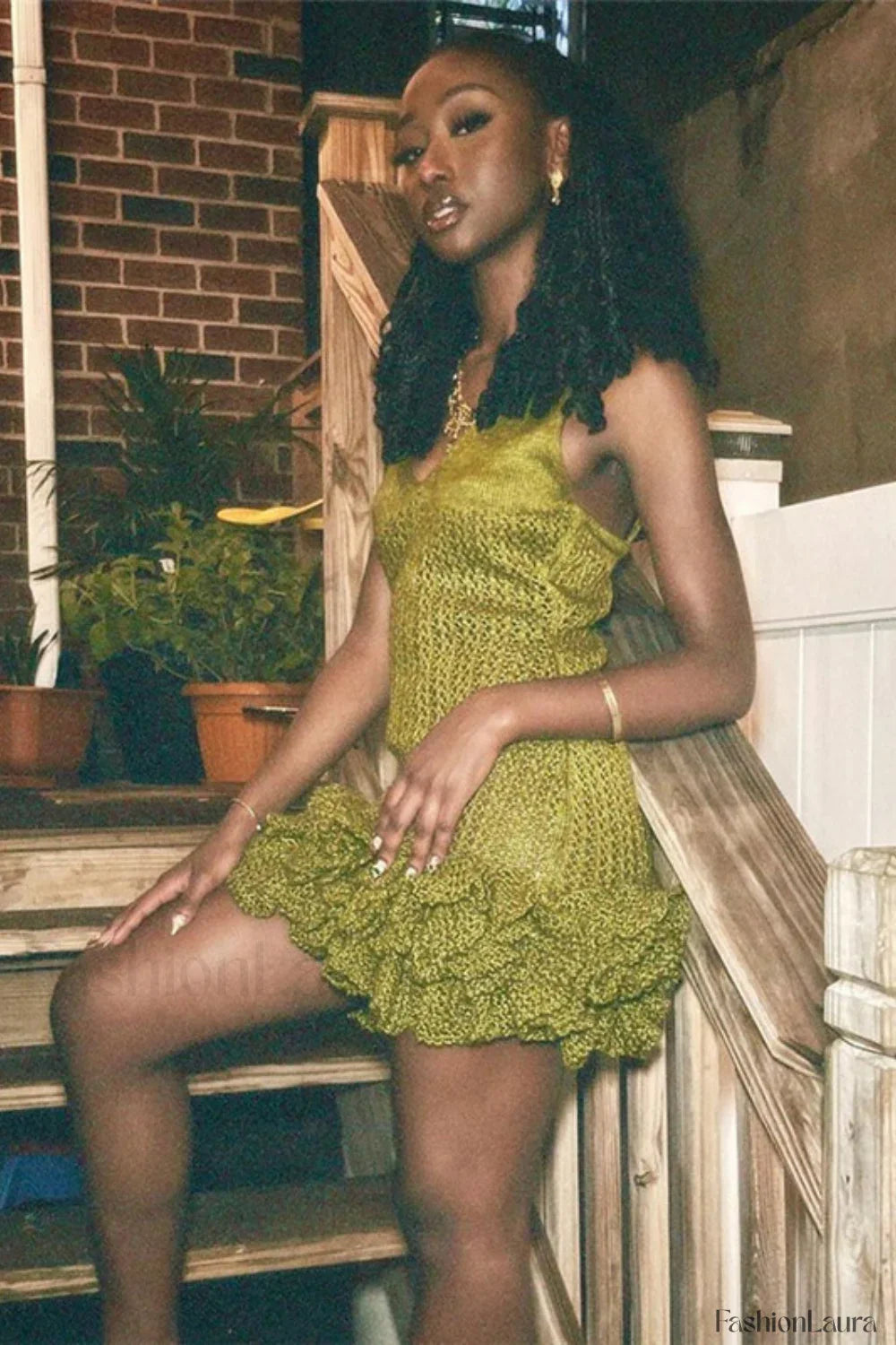 Strapless Backless V-Neck Peplum Mini Dress