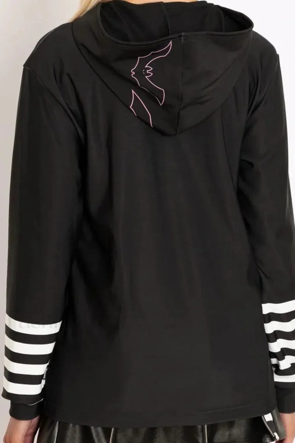 Street Style Bat Skeleton Graphic Hoodie