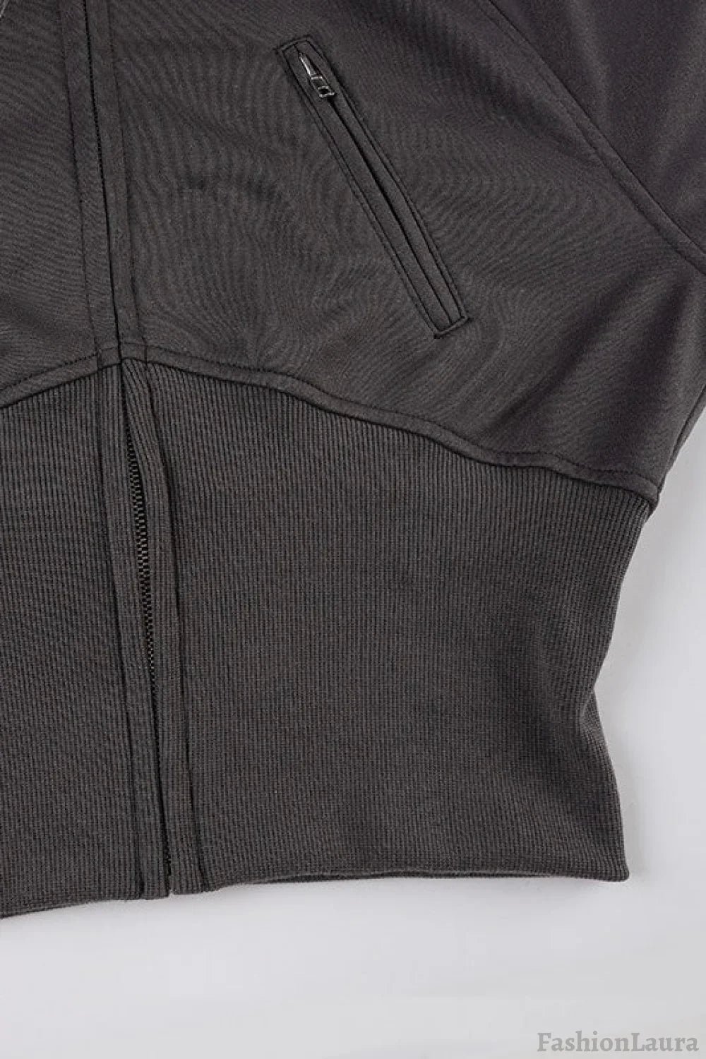 Street Style Fur Trim Sweatshirt Jacket