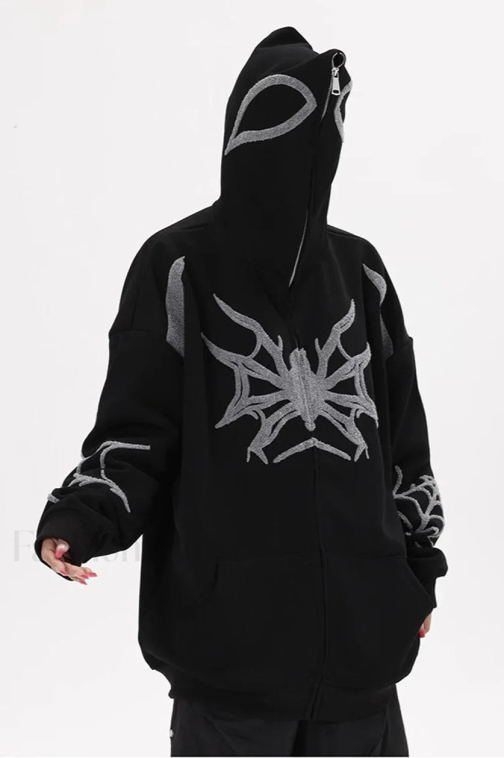 Street Style Spider Print Hoodie