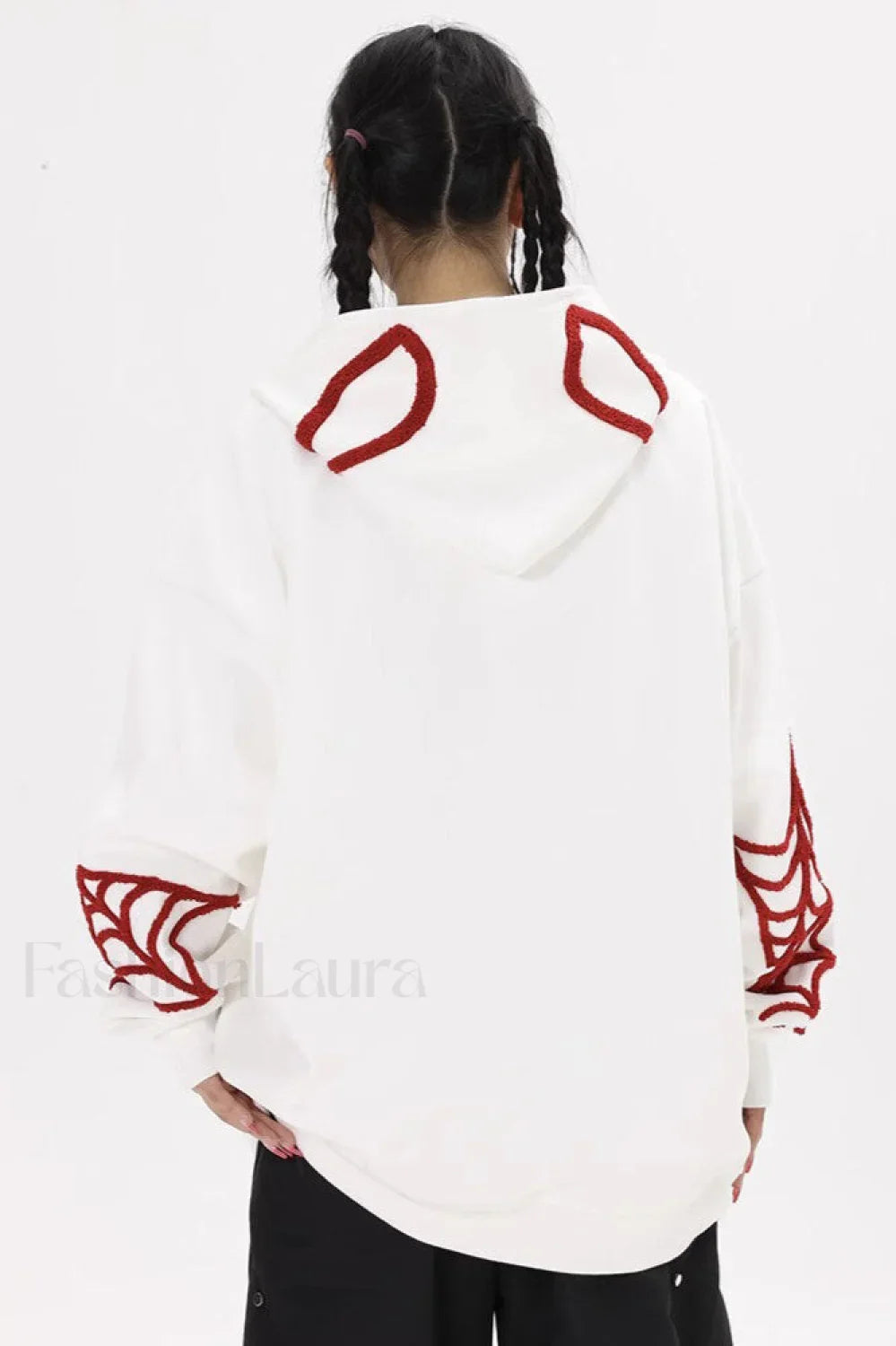 Street Style Spider Print Hoodie