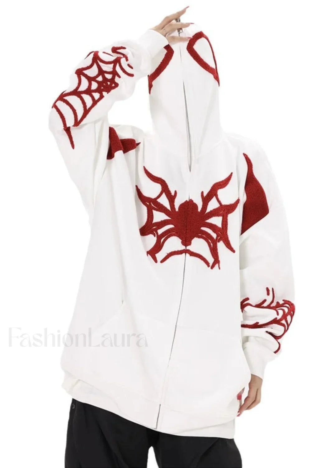 Street Style Spider Print Hoodie