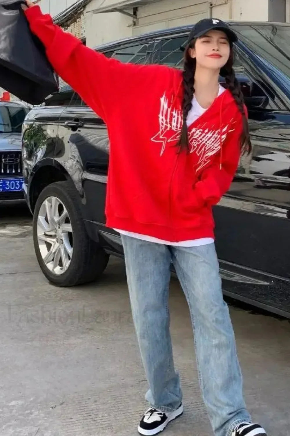 Streetwear Harajuku Hooded Zipper Hoodie