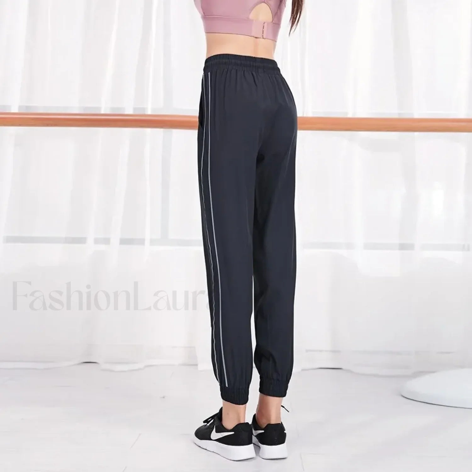 Stripe Quick Dry Reflective Outdoor Sweatpants