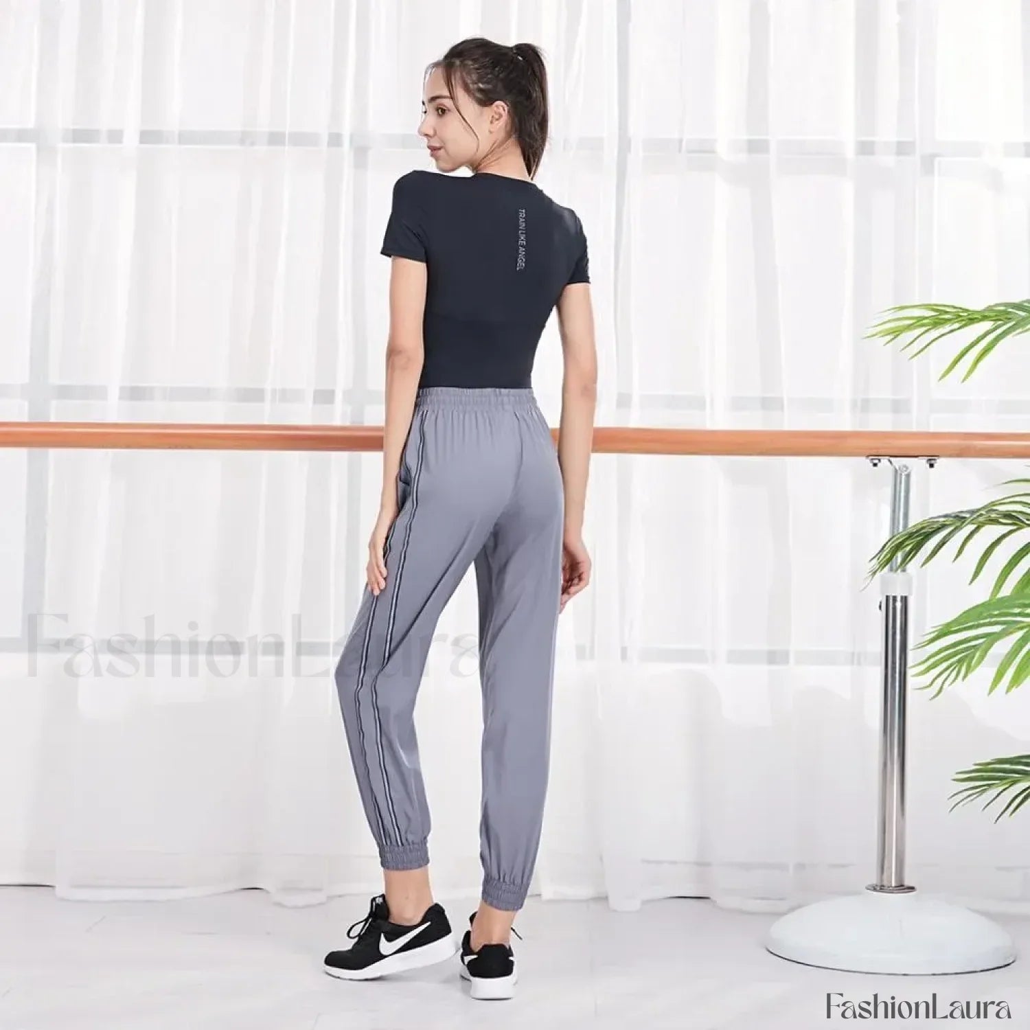 Stripe Quick Dry Reflective Outdoor Sweatpants