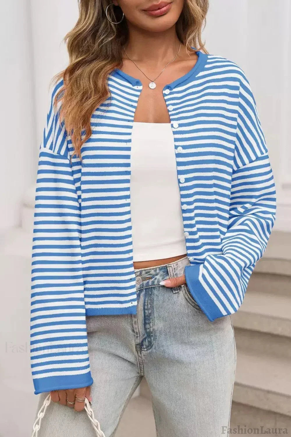 Striped Color Block Cardigan
