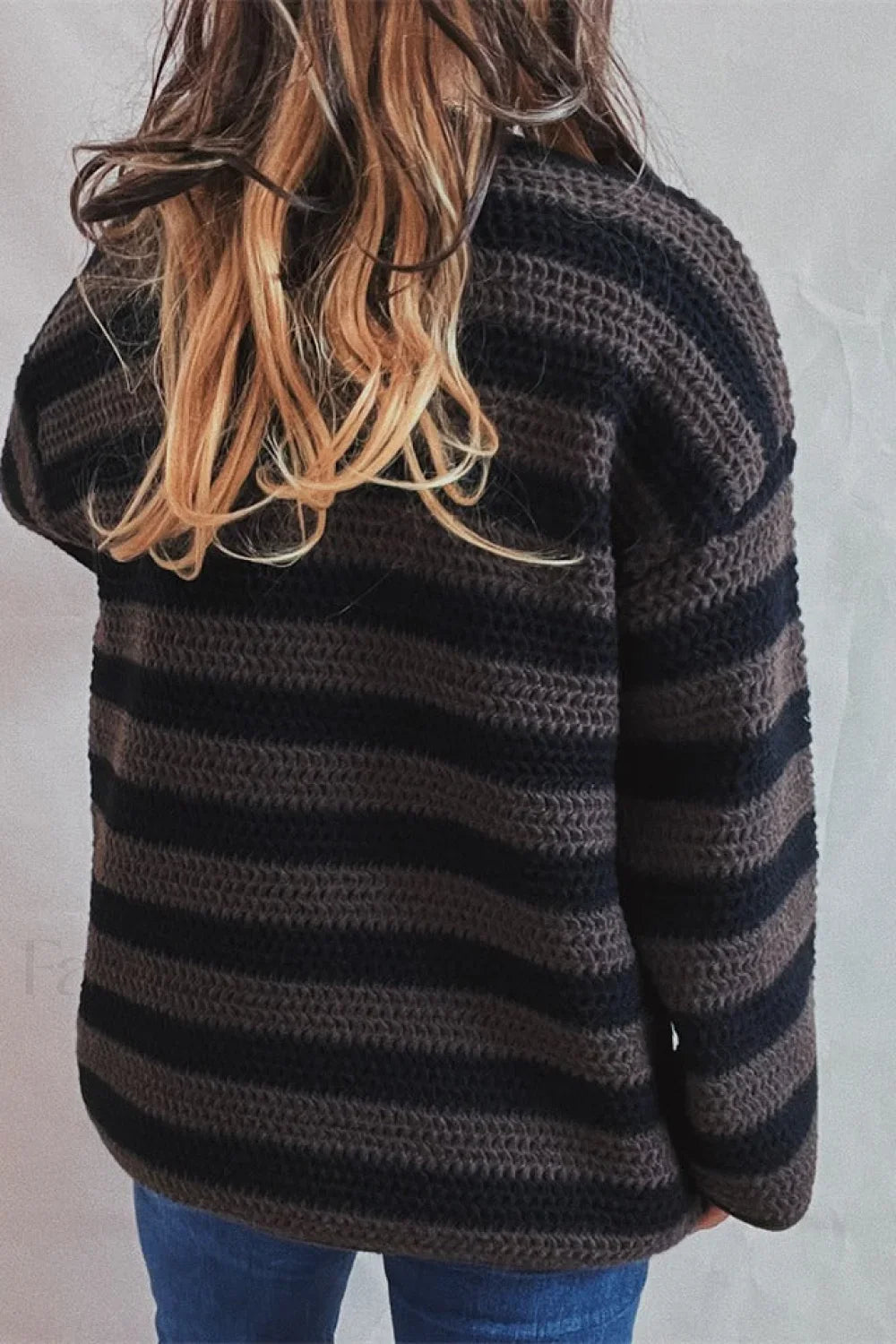 Striped Knit Casual Loose Sweater