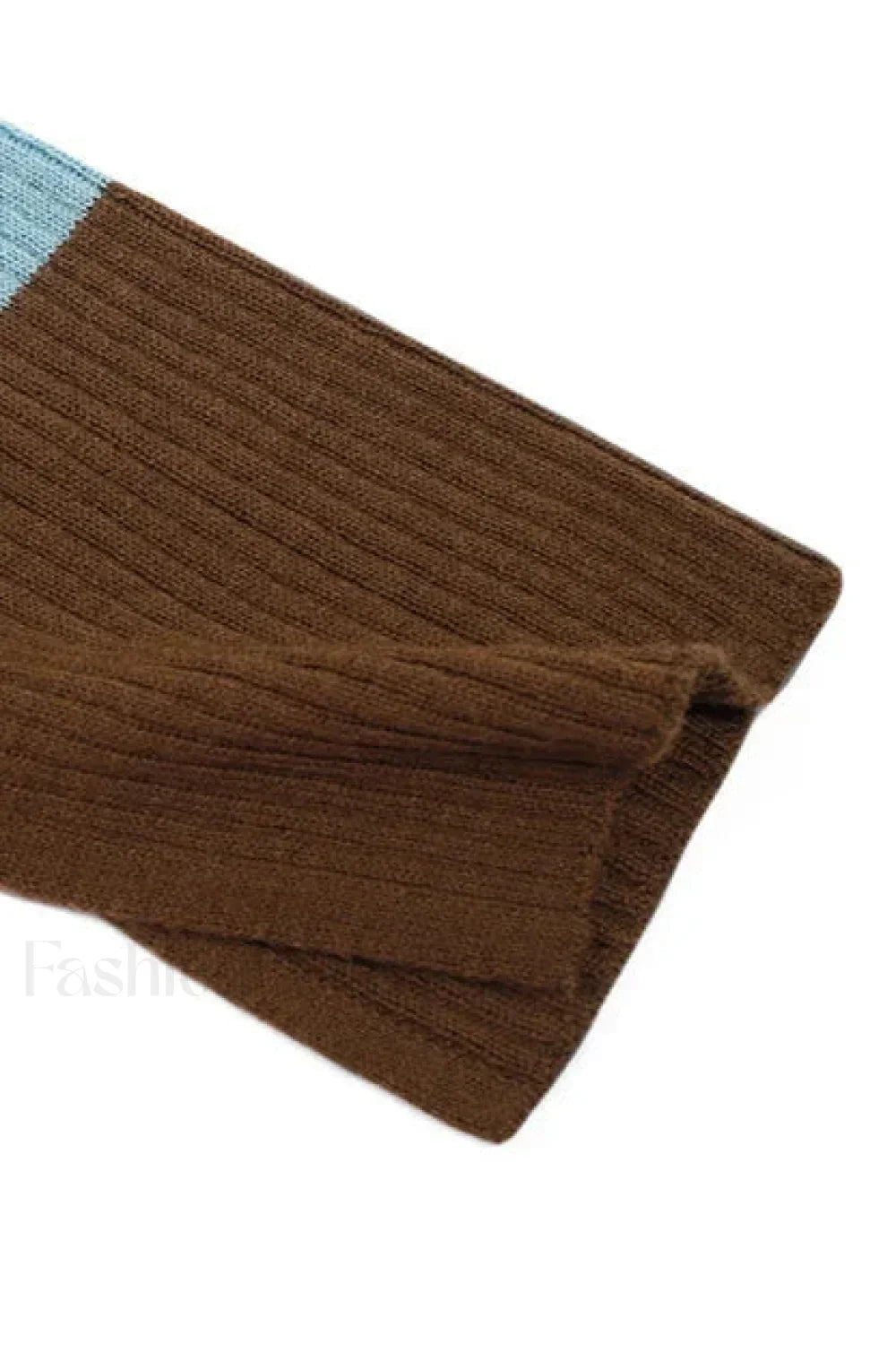 Striped Knit Turn-down Collar Cardigan