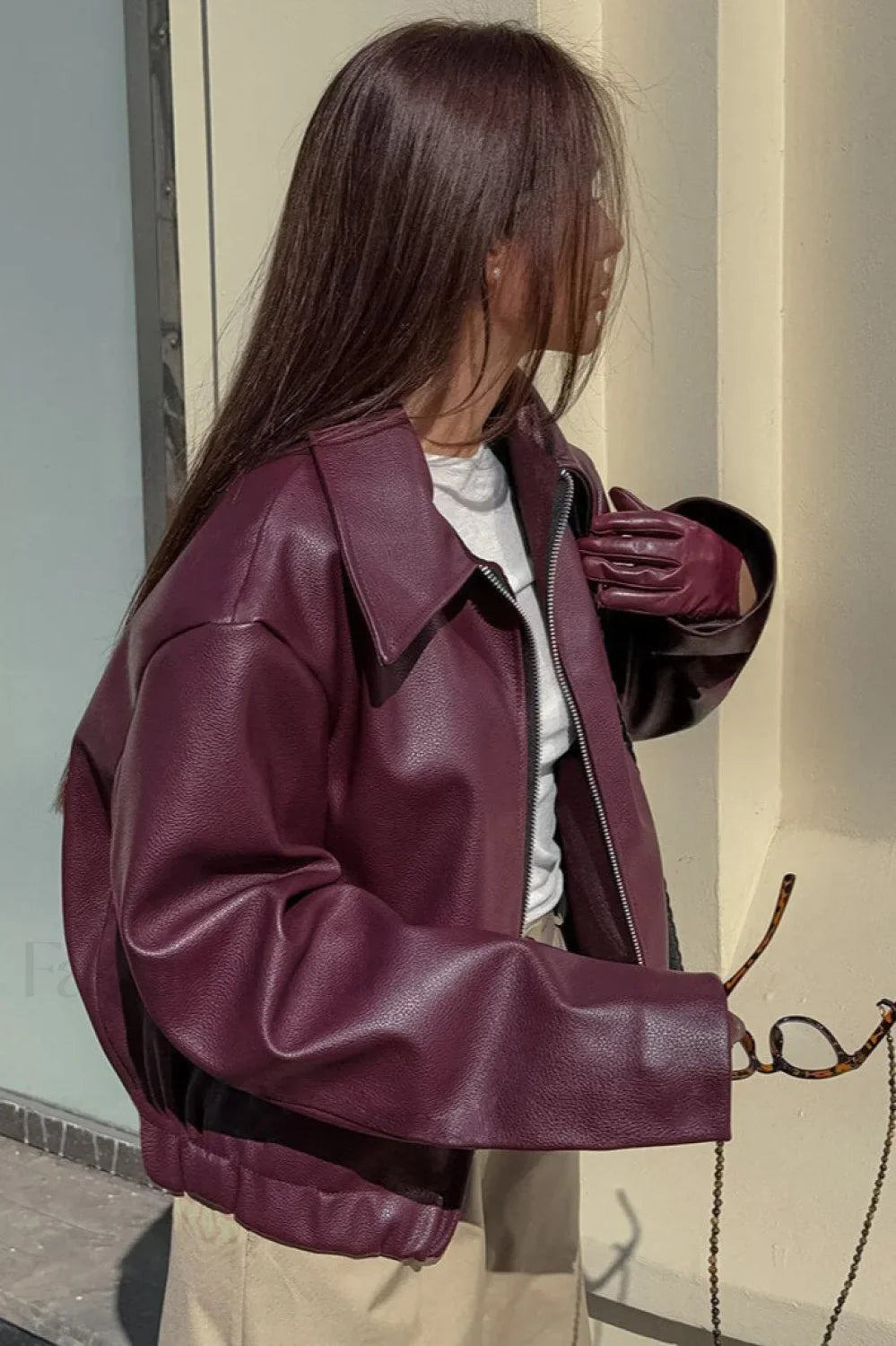 Stylish Matte PU Moto Jacket