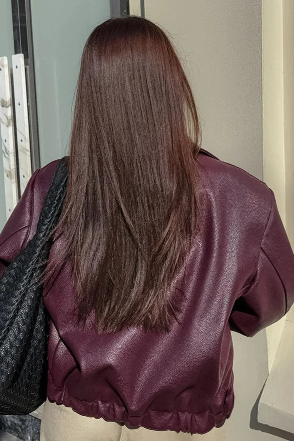 Stylish Matte PU Moto Jacket