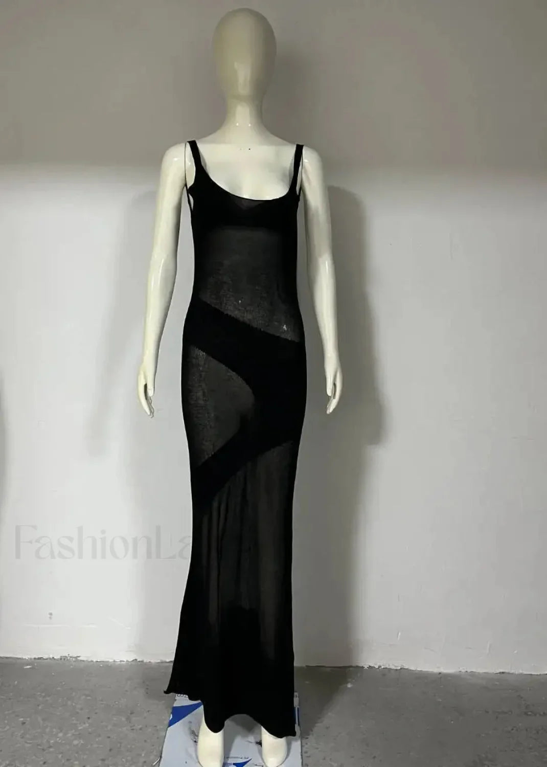 Summer Knit Backless See Through Sexy Sleeveless Bodycon Beach Party Cover Up Maxi Dress