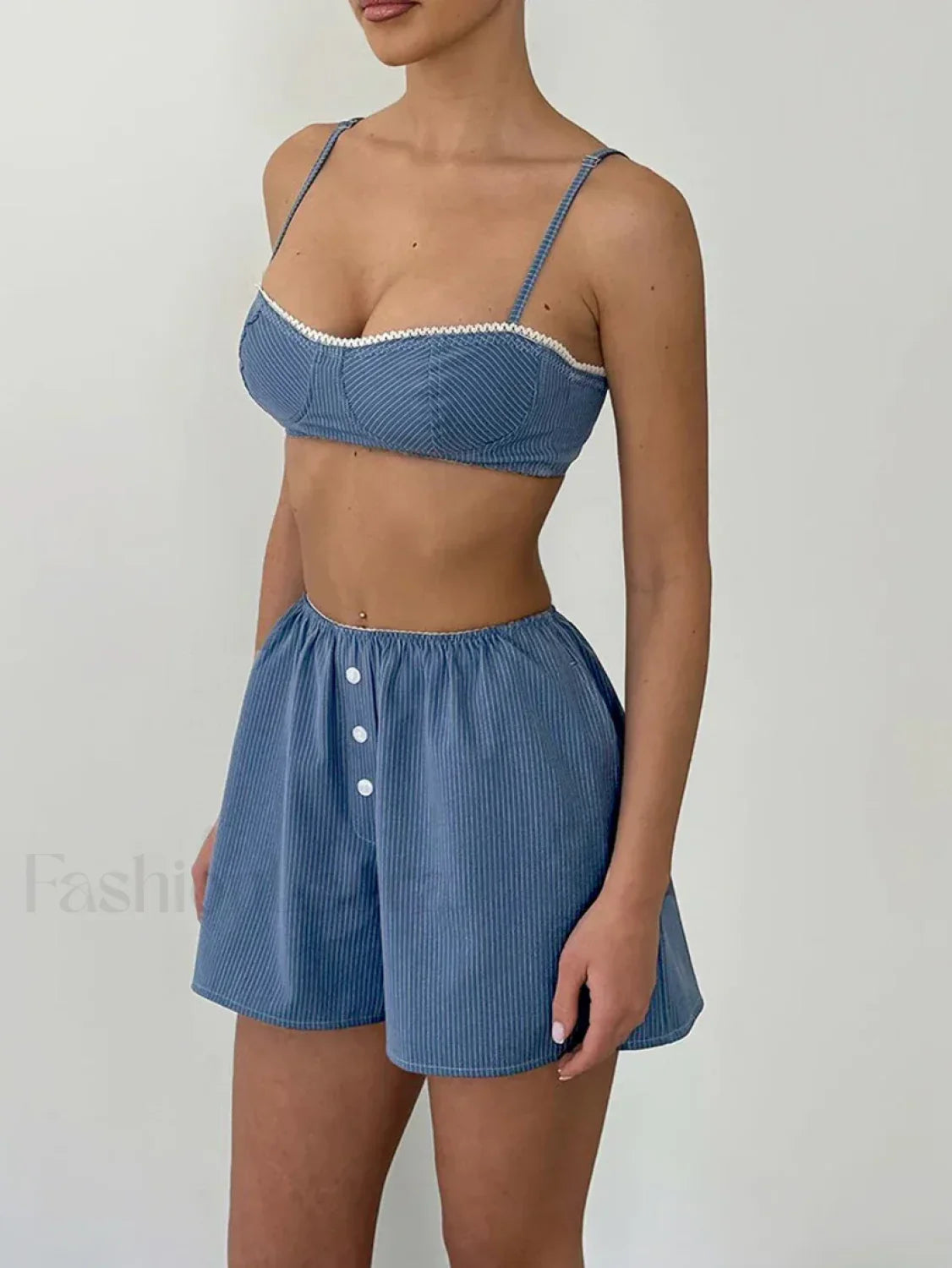 Summer Tank Tops Pajama Shorts Two Piece Set