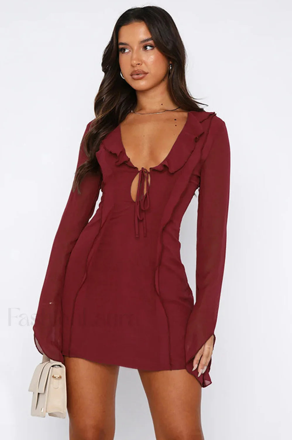 Surround Sound Stylish Mesh Mini Dress