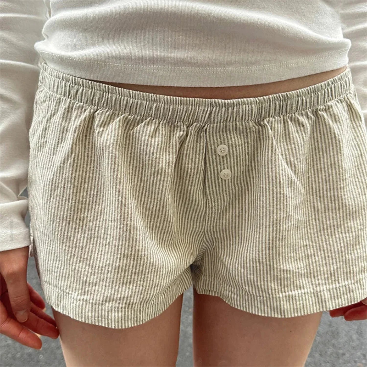 Sweet Casual Kawaii Plaid Boyshorts Lounge Aesthetic Short