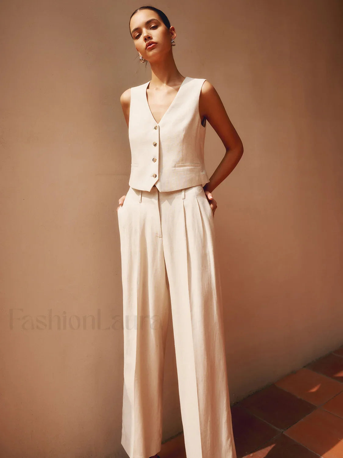 Tailored Button Graceful Suit Waistcoat