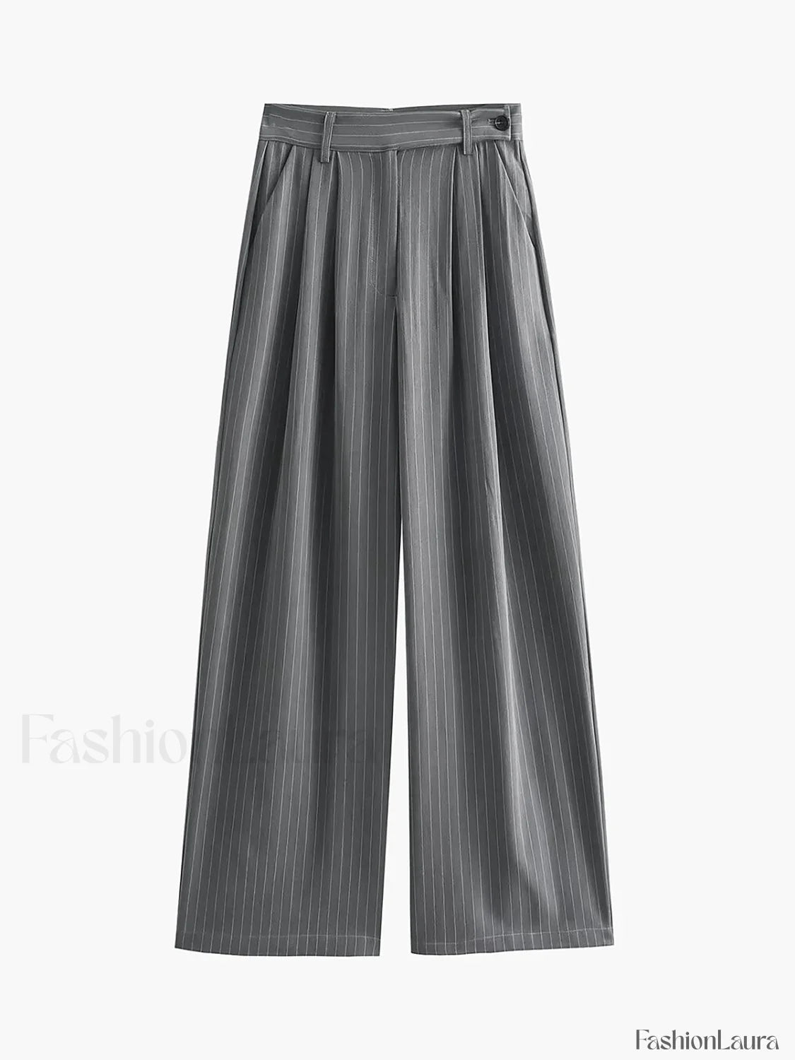 Tailored Pinstripe Graceful Wide Leg Pants