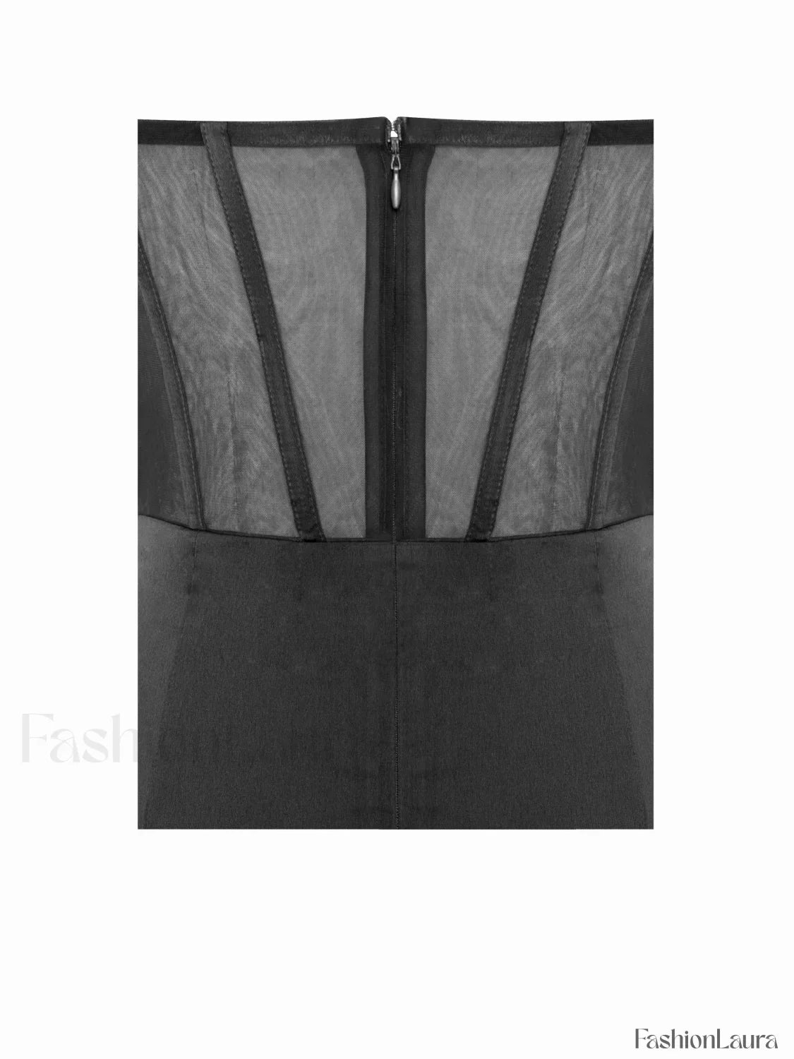 Talia Black Satin Charming Lace Corset Maxi Dress