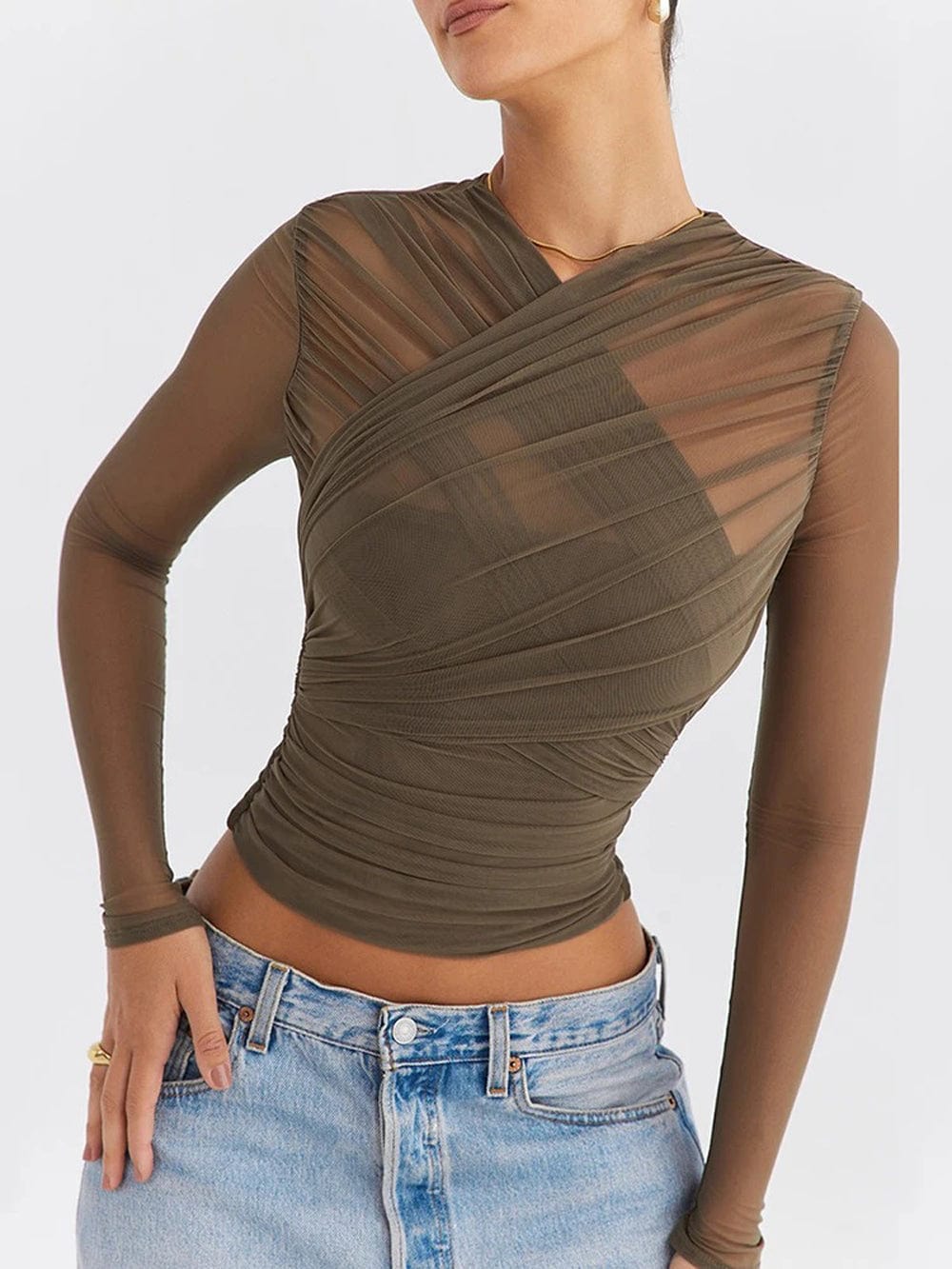 Talia Sheer Mesh Top - Fashion Pov